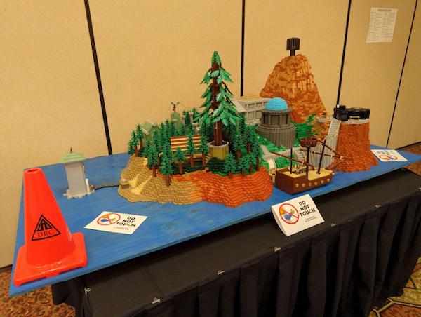 Myst Island in Lego.