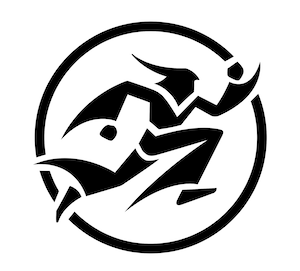A stylized running Wizard.