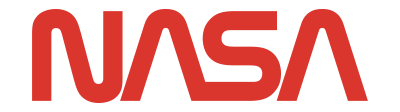 The old NASA "worm" logo, used in the 1970s and 1980s.
